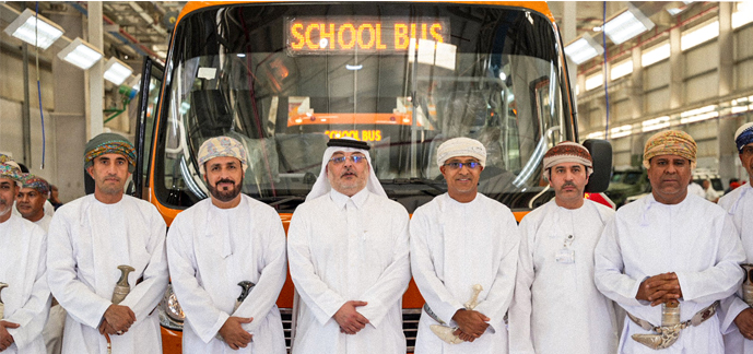<h2>INAUGURATION OF KARWA SCHOOL BUS MANUFACTURING OPERATIONS</h2>
<p>Under the patronage of His Excellency Majid bin Saeed Al Bahri, Undersecretary of the Ministry of Education, and in the presence of His Excellency Dr. Saad Al Muhannadi, Chairman of Karwa Motors, alongside the visit of the Chairman of the Tender Board and a number of esteemed guests to Karwa Motors’ factory in the Duqm Special Economic Zone.</p>